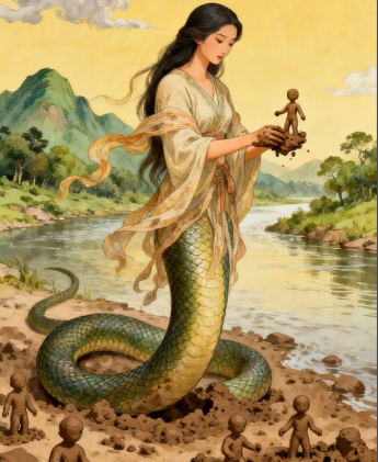女娲造人的创世传奇与文明密码